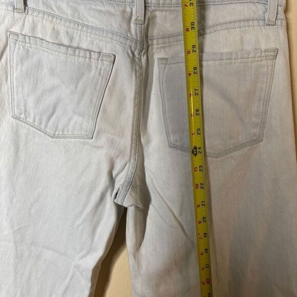 J Brand Liza wide leg cropped culotte denim jeans raw hem size 26 light blue - Picture 5 of 11